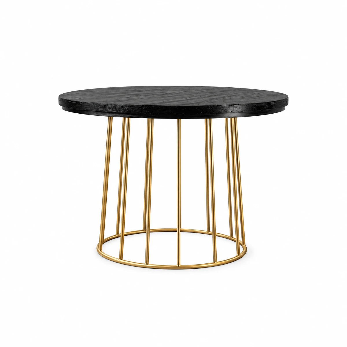 Mesa Negra Base Dorada 6x