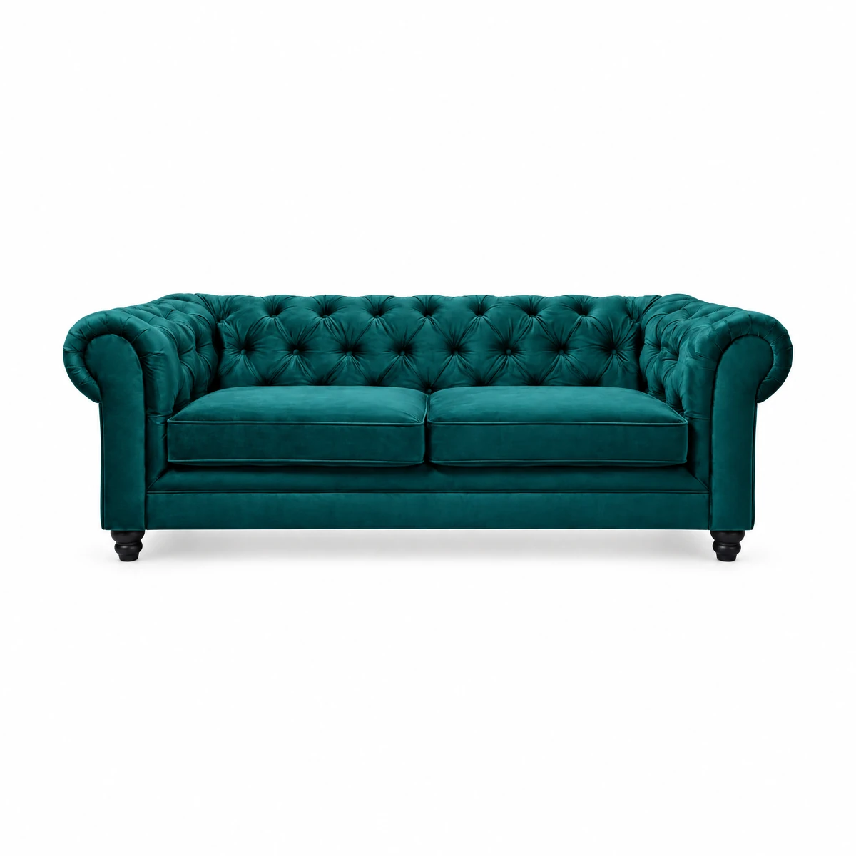 Sillón Doble Abotonado Cerceta