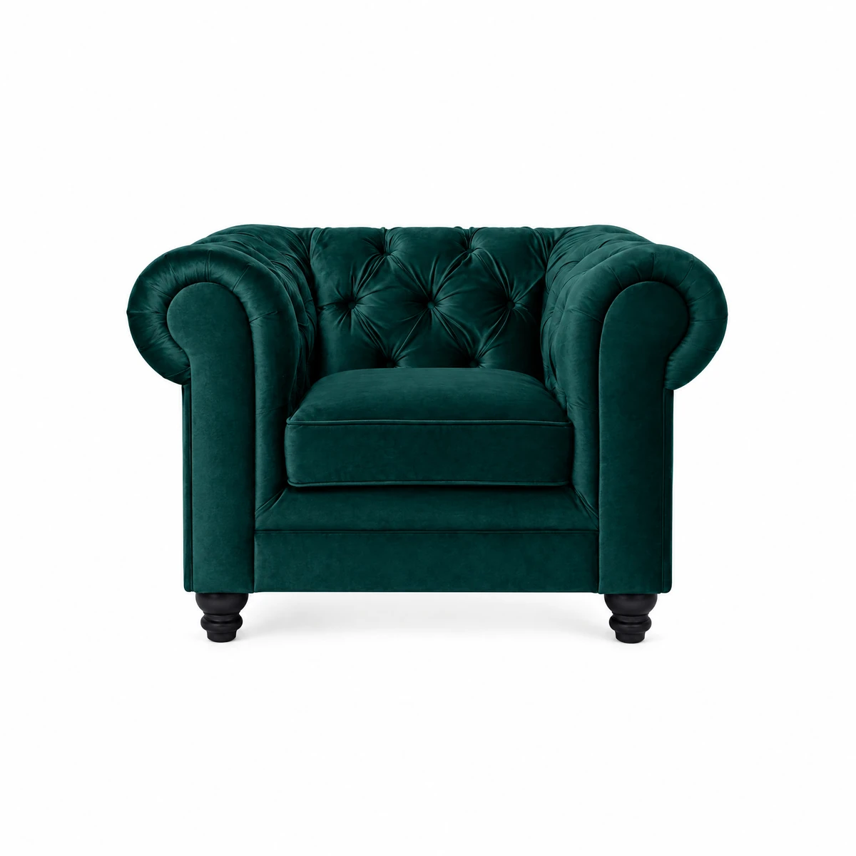 Sillón Individual Abotonado Cerceta